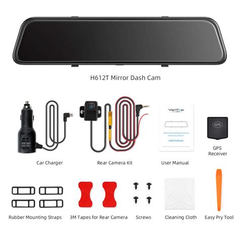 Vantop H612t 12 4k Mirror Dash Cam For Cars Voice Control Full Touch