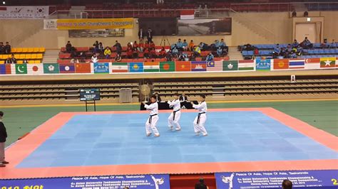 4th Asian University Taekwondo Championships 1st Place Korea National Team 7jang Youtube