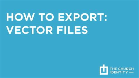 How To Export Vector Files Youtube