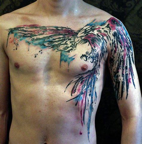 Symbolic Meanings Of Phoenix Tattoos For Men Tattoos Cool Chest
