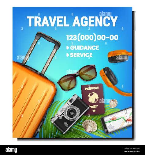 Tourism Travel Banner Flight Airplane Vector Stock Vector Image And Art