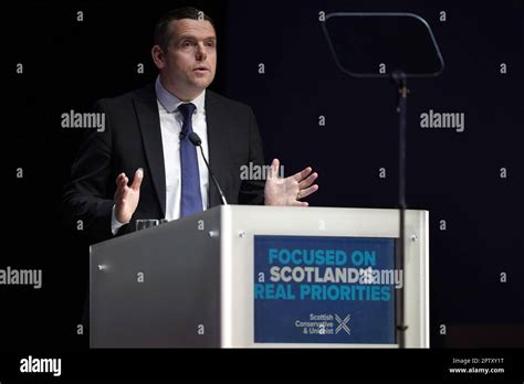 Scottish Conservative Party Leader Douglas Ross Delivers A Keynote