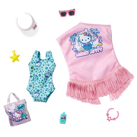 Barbie Doll Clothes Hello Kitty And Friends Fashion Pack With Swimsuit