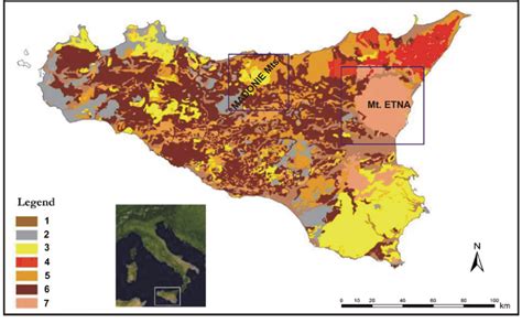 9 Simplified Geological Map Of Sicily Showing The Two High Quality Wine