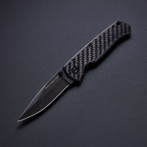 Carbon Fiber Pocket Knife Steel Blade Simply Carbon Fiber Touch