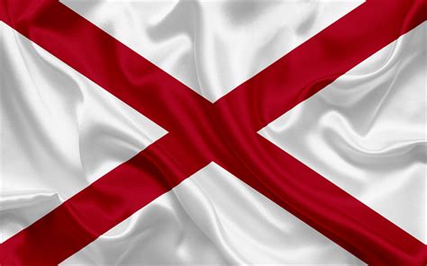 Download Wallpapers Alabama Flag Flags Of States Flag State Of