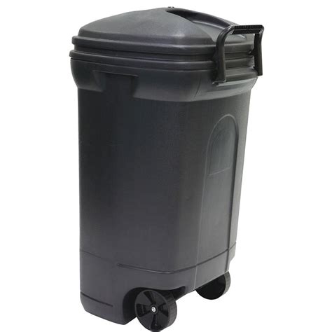 United Solutions 34 Gal Plastic Wheeled Outdoor Trash Can
