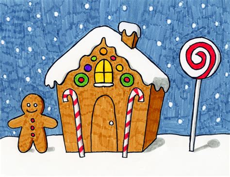 Draw A Gingerbread House · Art Projects For Kids