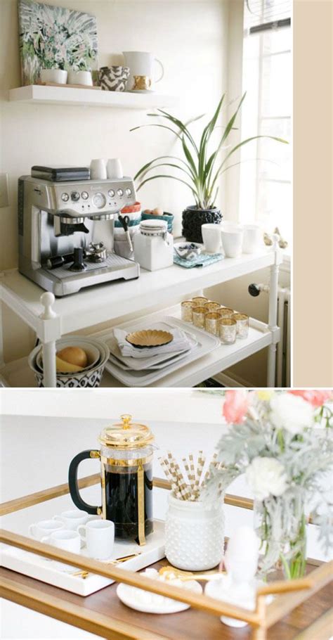 Iced tea brewers and iced tea dispensers. At-home coffee cart - such a cute idea. | Coffee bar home ...