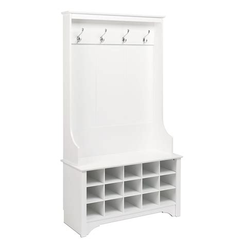 Best White Coat Rack Bench Storage Entryway Home And Home
