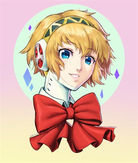 safebooru 1girl absurdres aegis persona android blonde hair blue eyes bow hairband highres