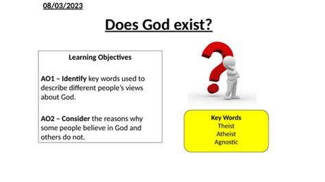 Does God Exist Teaching Resources