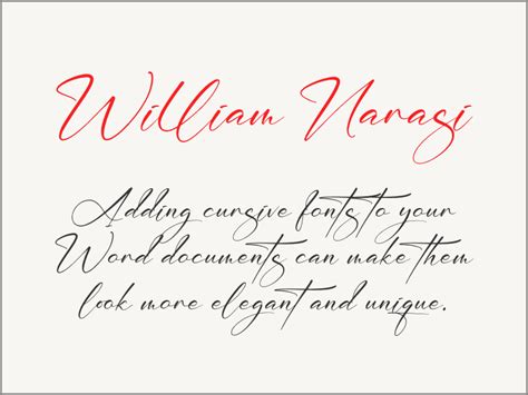 Best Cursive Fonts In Word Free