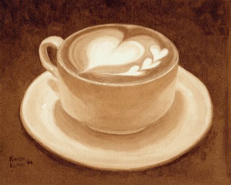 Kaffee Kunst Herz Latte Bemalt Mit Nur Kaffee Latte Kunst Etsyde