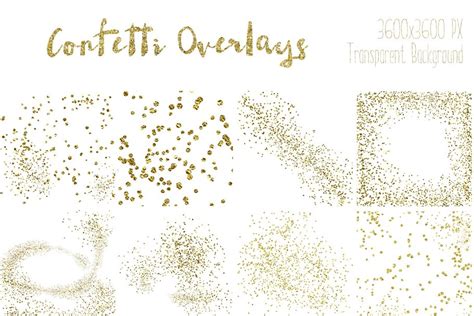 Gold Confetti Overlaysbackgrounds Custom Designed