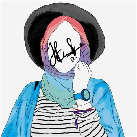 Hijab Illustration Art Doodling Risnart Inspiración