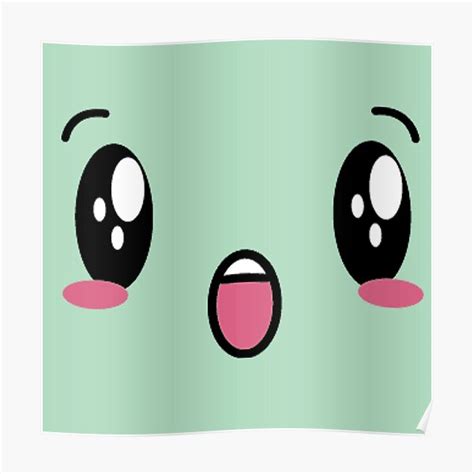 Roblox Amazed Face Poster For Sale By Hutamaadi98 Redbubble