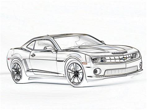 Chevy Camaro Coloring Page Coloring Home