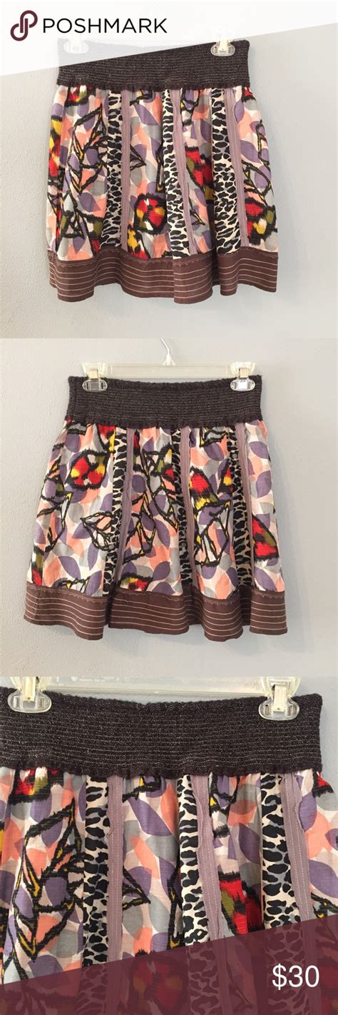 Free People Printed Colorful Skirt Colorful Skirts Free People Skirt