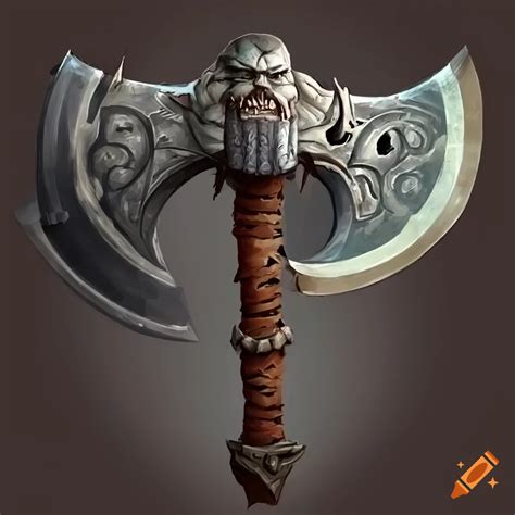 Reference Image Of An Orcish Battle Axe
