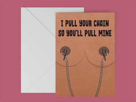 Kinky Bdsm Card Pull Chains Funny Bratty Naughty Pun For Etsy