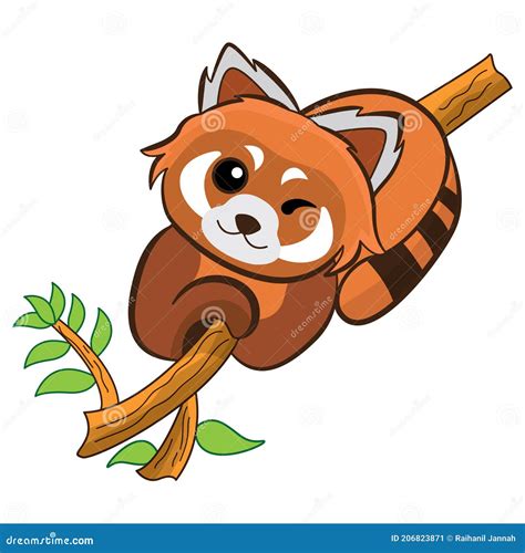 Illustration Vector Graphic Of Animal Cartoon Characters Red Panda