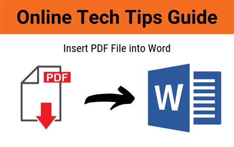 How to insert a pdf file into a pdf document. How to Insert a PDF File into a Word Document