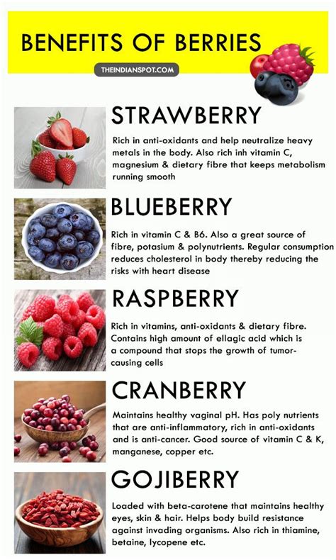 10 Types Of Berries And Their Benefits The Indian Spot Fruit Health