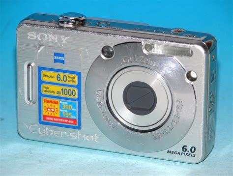 sony cyber shot dsc w50 6 0mp digital camera silver 0045