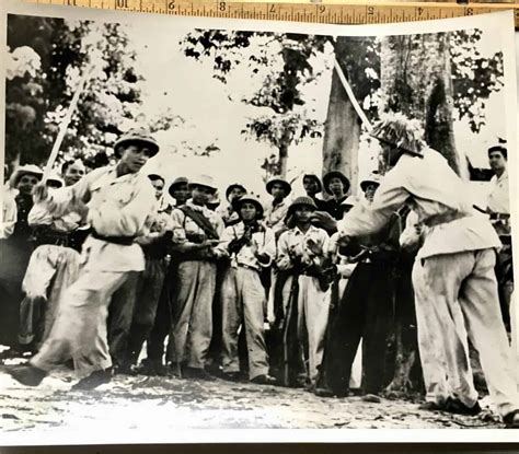 X Photograph Of Viet Cong Propaganda Dancers With Swords Enemy