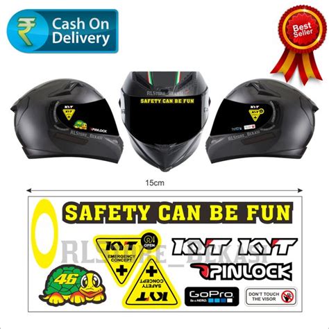 Jual Paket Simple Stiker Helm Kyt Safety Can Be Fun Di Lapak Rlstore