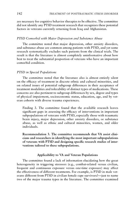 5 Issues In Ptsd Treatment Research Treatment Of Posttraumatic Stress