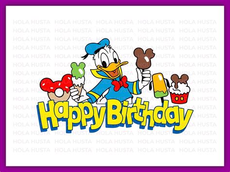 Donald Svg Donald Duck Birthday Cake Topper Printable Donald Duck Png