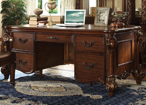 More than 1000 l shaped desk with locking drawers at pleasant prices up to 407 usd fast and free worldwide shipping! Vendome Cherry Wood Office Desk with Carvings & Drawers by ...