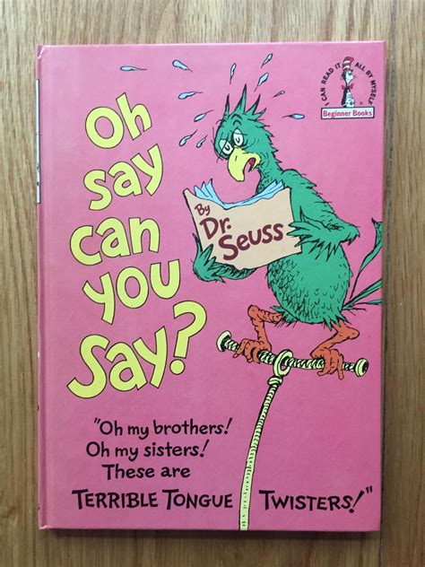 Oh Say Can You Say Par Dr Seuss Very Good Hardcover 1980 1st