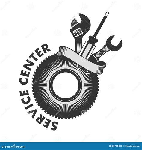 Logotipo Del Centro De Servicio Ilustración Del Vector Ilustración De