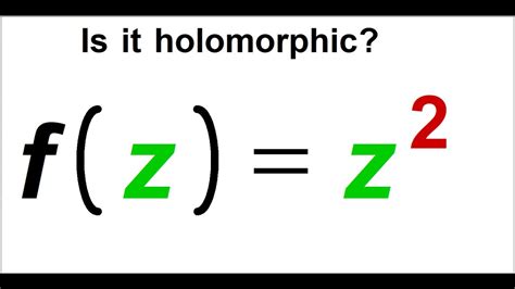 Showing Fzz2 Is Holomorphic With The Cauchy Riemann Equations Youtube