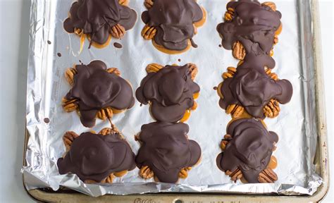 These fancy and decadent cookies are sure to be a holiday. Homemade Turtle Candy With Pecans and Caramel
