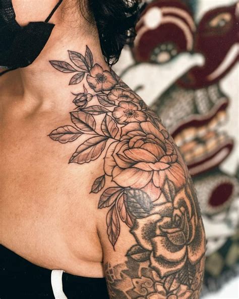 Flower Shoulder Tattoo With Names Best Flower Site