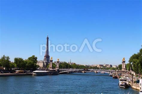 パリ セーヌ川とエッフェル塔 No 3519302｜写真素材なら 写真ac 無料（フリー）ダウンロードok