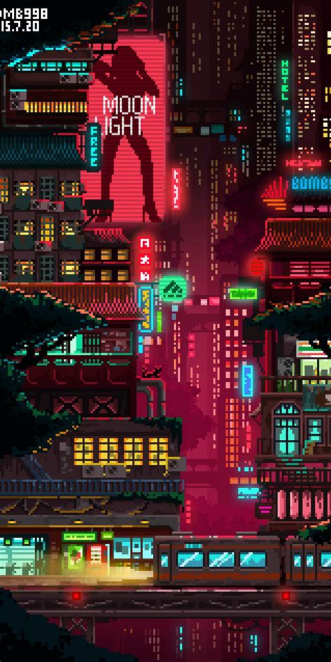 Pin By Iyan Sofyan On Random Art Pixel Art Pixel City Cyberpunk City