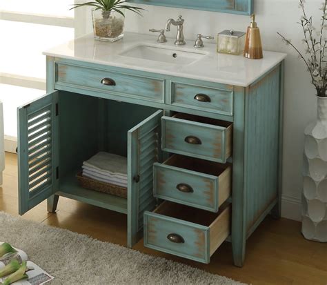 You can also choose from many sizes, such as a 38 in. 42" Distress Blue Abbeville Sink Vanity CF-78888BU