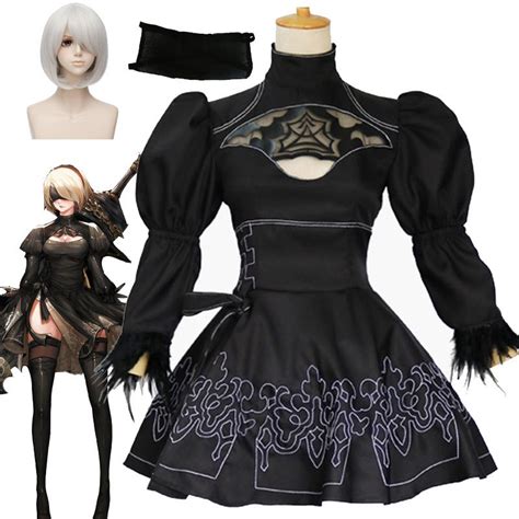 Nier Automata 2b Yorha No2 Cosplay Costume Suit Full Set Outfit With