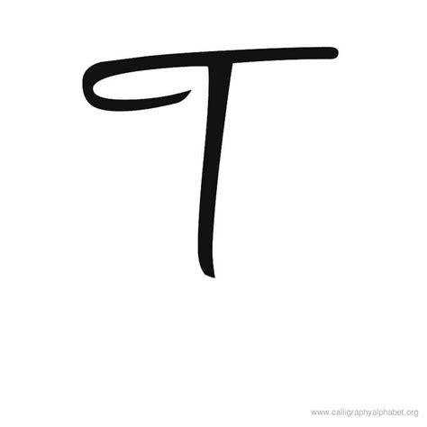 Calligraphy Letter T Lowercase