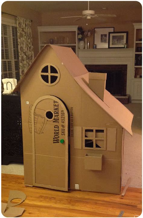 How To Build A Cardboard Playhouse Love Laugh Lose Your Mind