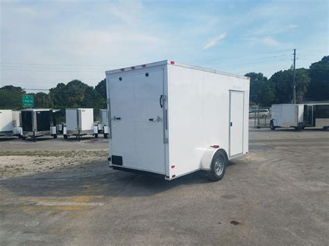 Quality Cargo Sa Trailer White Ramp Side Door Extra Height