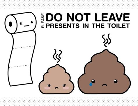Bathroom Sign Stinky Poop Print For Roommates Bathroom