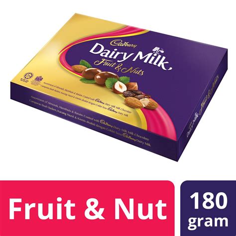 Cadbury Dairy Milk Fruit And Nuts Chocolate 180g Box Shopee Malaysia