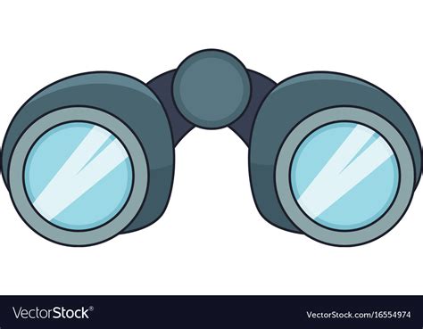 Binoculars Explorer Icon Cartoon Style Royalty Free Vector