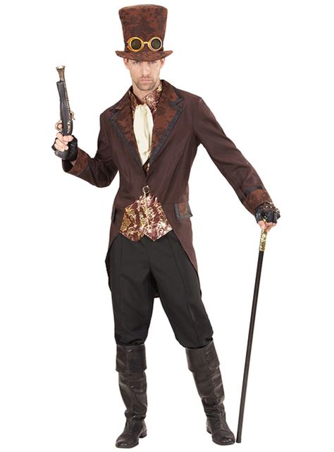 Mens Brown Elegant Steampunk Costume Express Delivery Funidelia